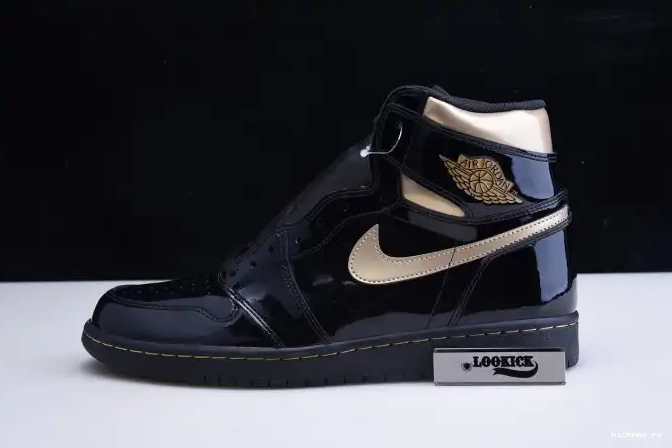 Cheap (2020) METALLIC JORDAN RETRO BLACK AIR 555088-032 GOLD 1 HIGH 0513